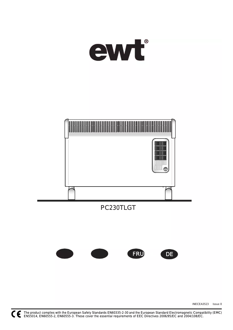 Page 1 de la notice Manuel utilisateur EWT PC230TLGT
