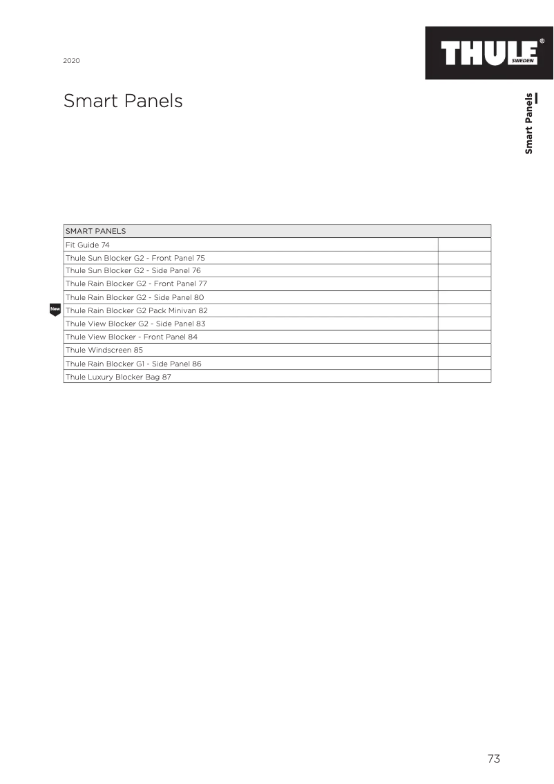 Page 1 de la notice Manuel utilisateur Thule Rain Blocker G2 Side