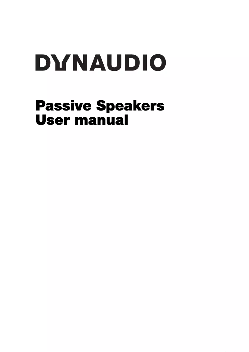 Page 1 de la notice Manuel utilisateur Dynaudio Emit 50