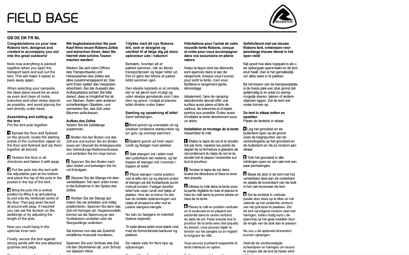 Página 1 del manual Manual de usuario Robens Field Base