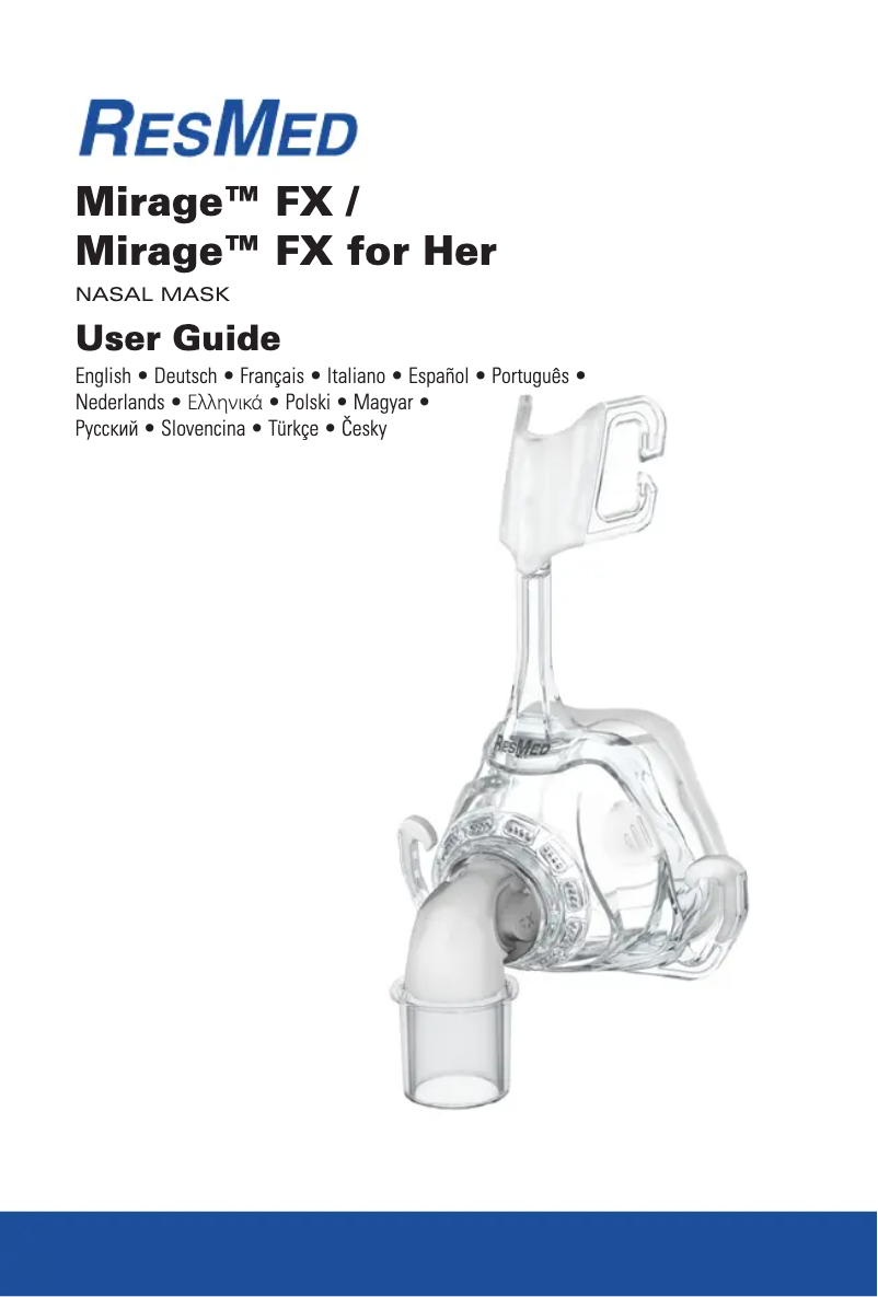 Image de la première page du manuel de l'appareil Mirage FX