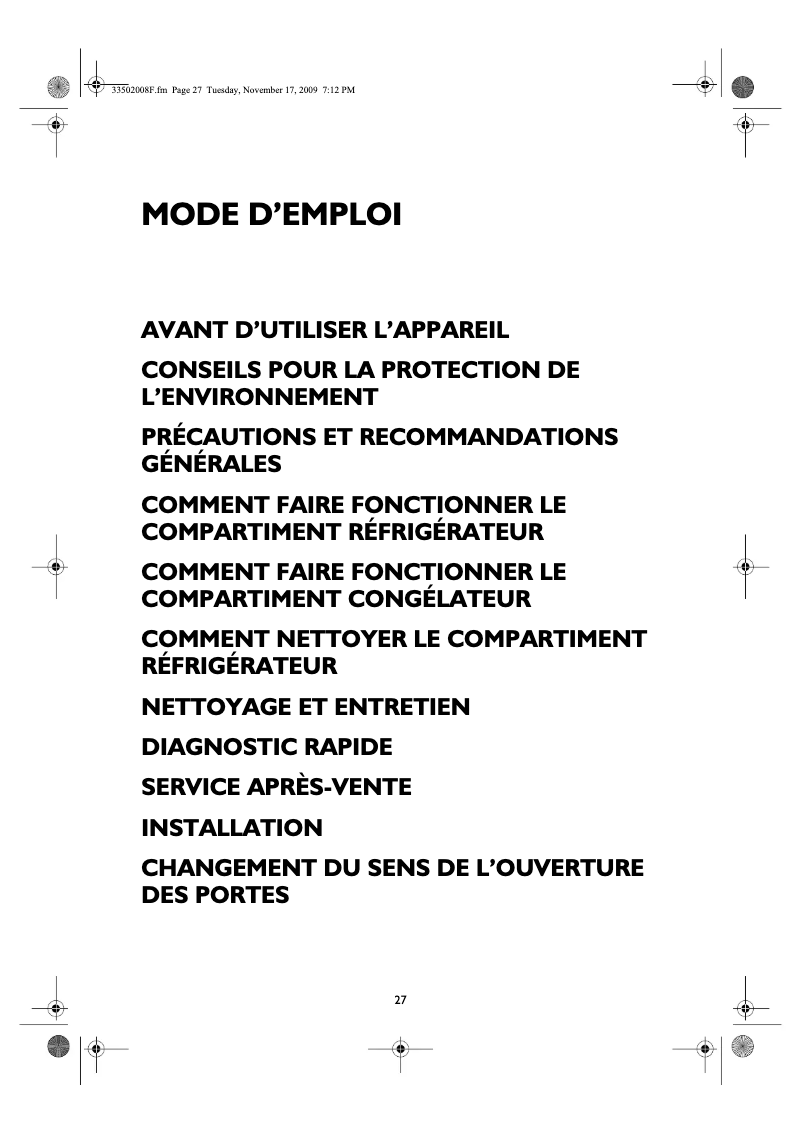 Page 1 de la notice Manuel utilisateur Whirlpool WM1550 A+S