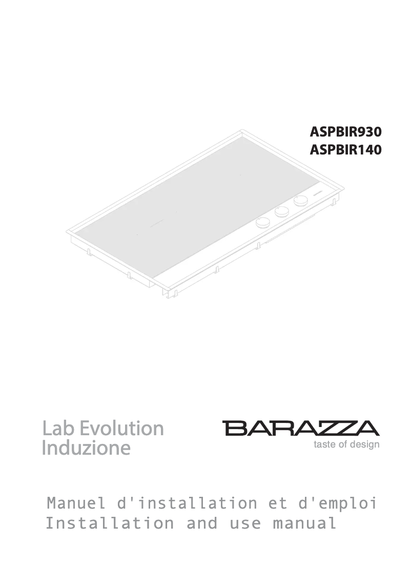 Page 1 de la notice Manuel utilisateur Barazza 1PLE12ID