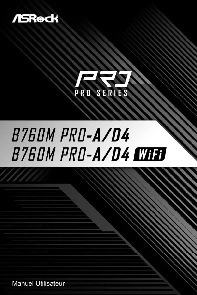 Page n°1 - Manuel utilisateur Asrock B760M Pro-A/D4 WiFi