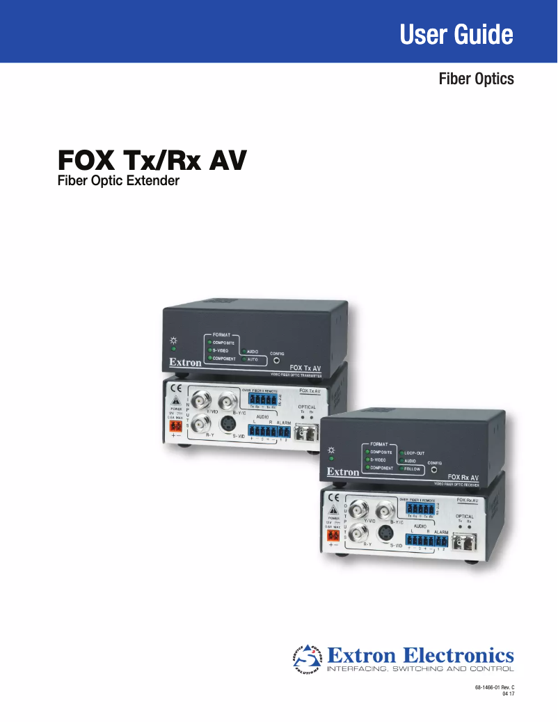 Image de la première page du manuel de l'appareil FOX Tx AV SM