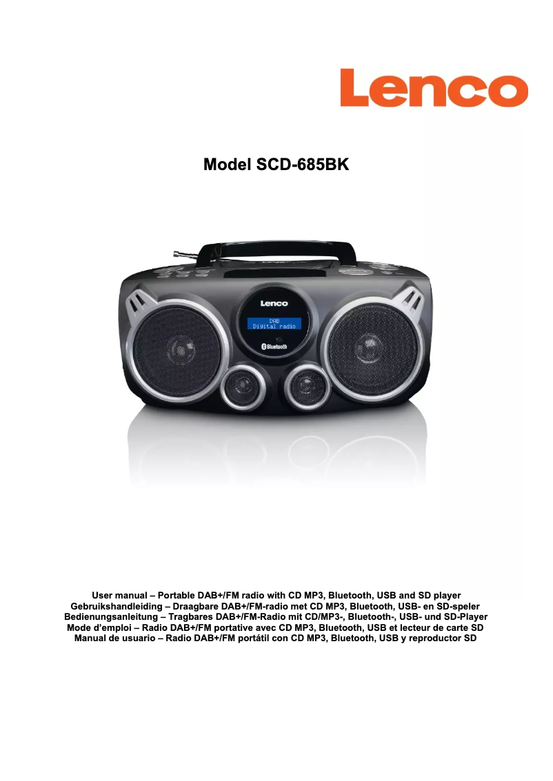 Image de la première page du manuel de l'appareil SCD-685