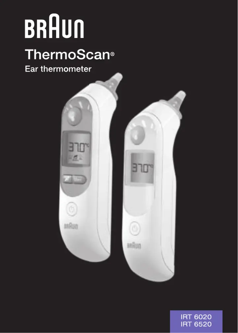 Page 1 de la notice Manuel utilisateur Braun ThermoScan 5 IRT 6020