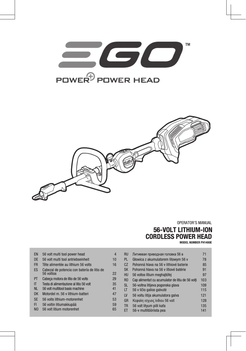 Página 1 del manual Manual de usuario EGO MST1500E-B
