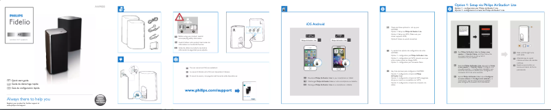 Page 1 de la notice Guide de démarrage rapide Philips Fidelio AW9000