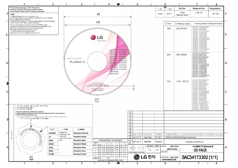Image de la première page du manuel de l'appareil 50PJ350