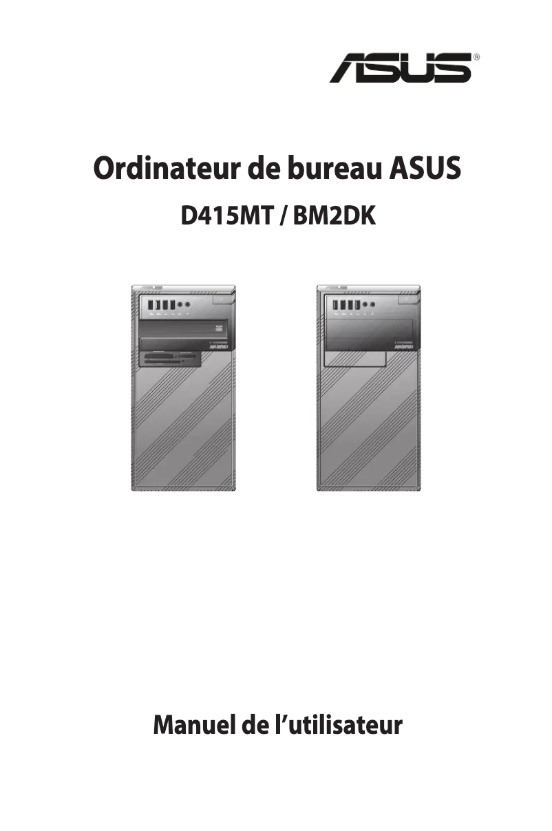 Page 1 de la notice Manuel utilisateur Asus D415MT