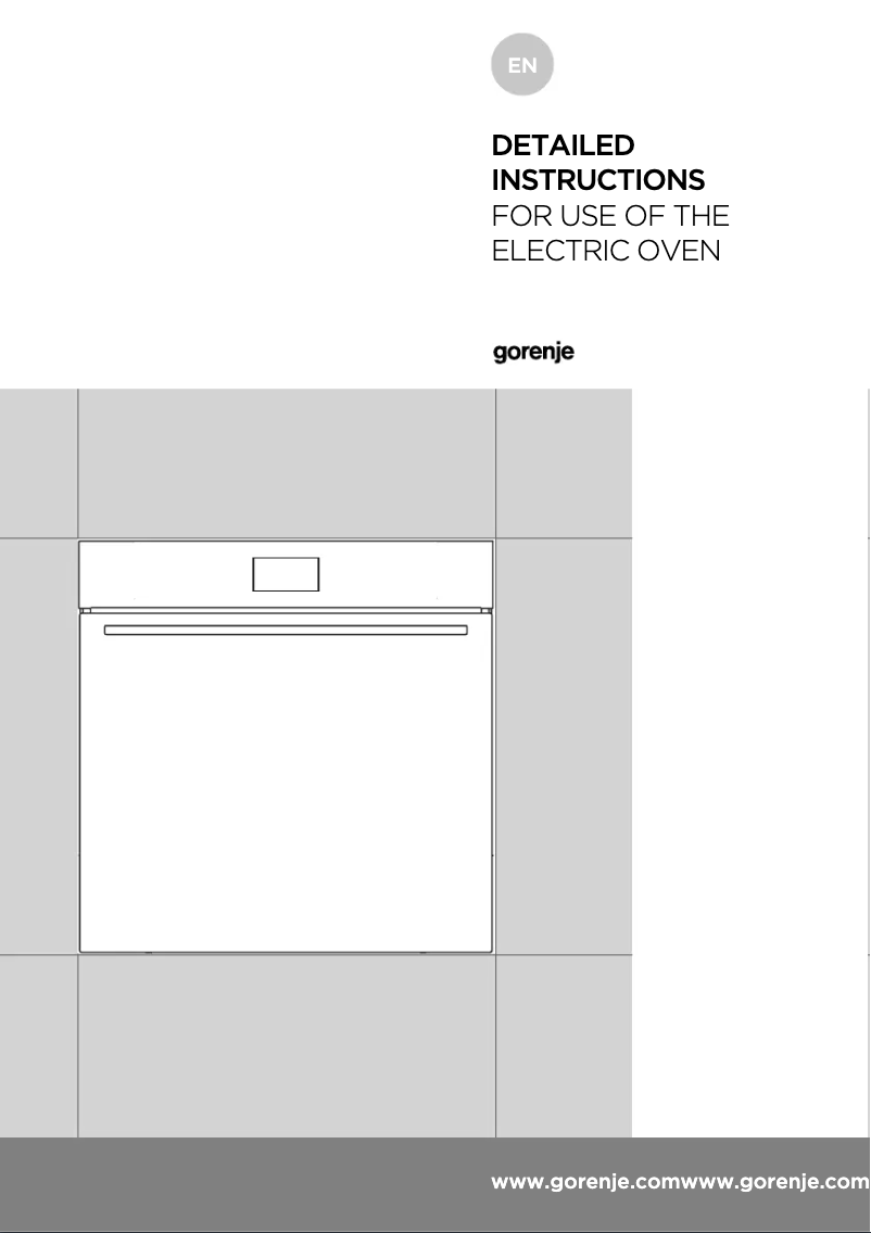 Page n°1 - Manuel utilisateur Gorenje BO799S50