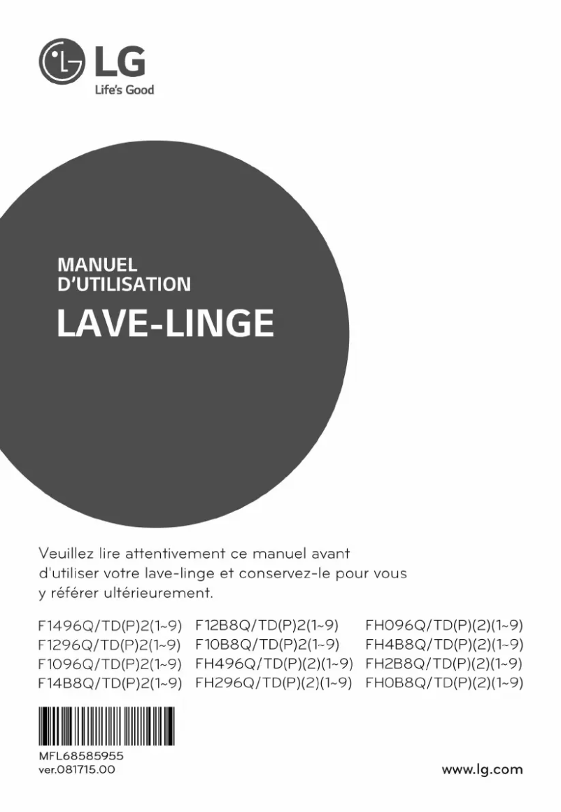 Page n°1 - Manuel utilisateur LG F12B8QDP2
