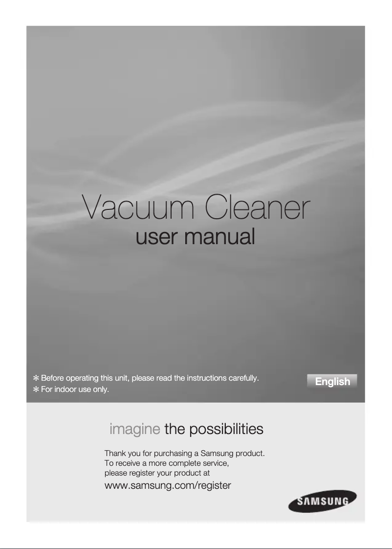 Page 1 de la notice Manuel utilisateur Samsung SC4580