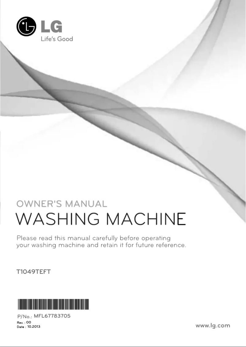 Page 1 de la notice Manuel utilisateur LG T1049TEFT