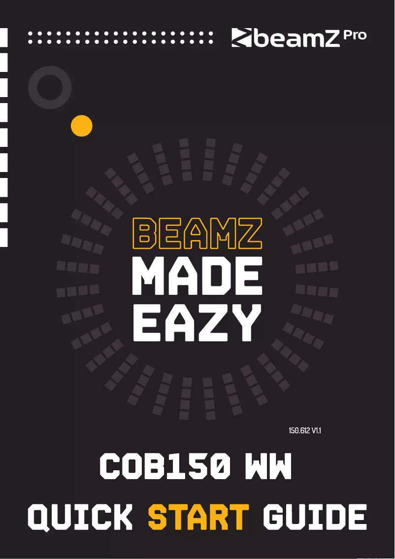 Page 1 de la notice Guide de démarrage rapide BeamZ COB150WW