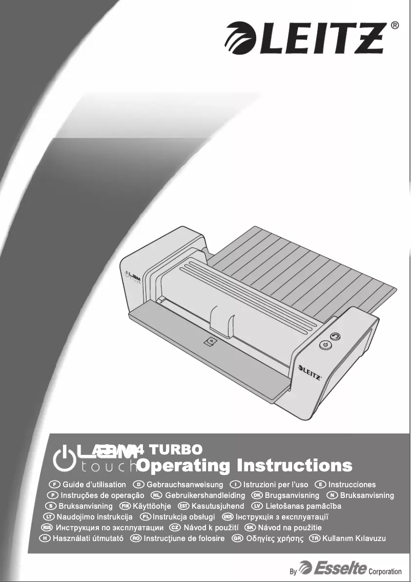 Page 1 de la notice Manuel utilisateur Leitz ILAM Touch A4 Turbo