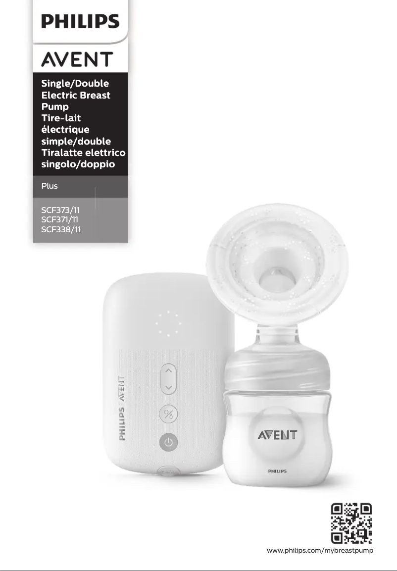 Page 1 de la notice Manuel utilisateur Philips AVENT SCF335