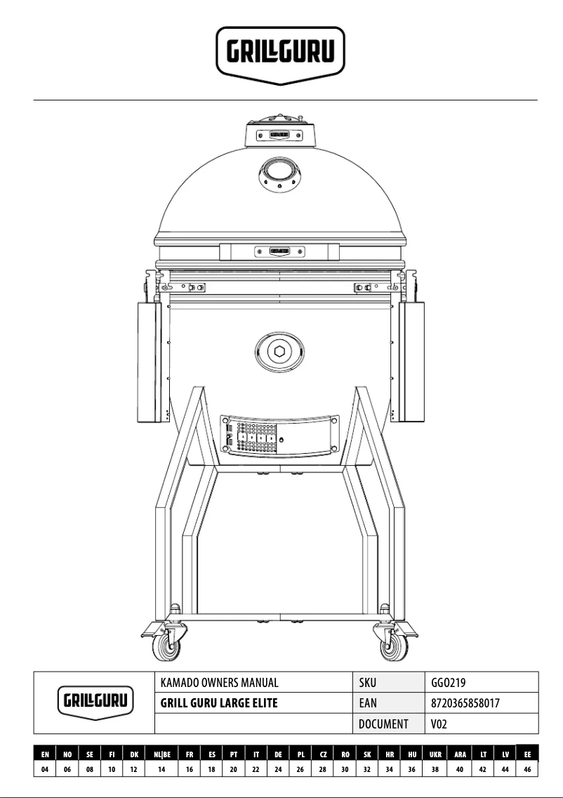 Image de la première page du manuel de l'appareil Elite Large