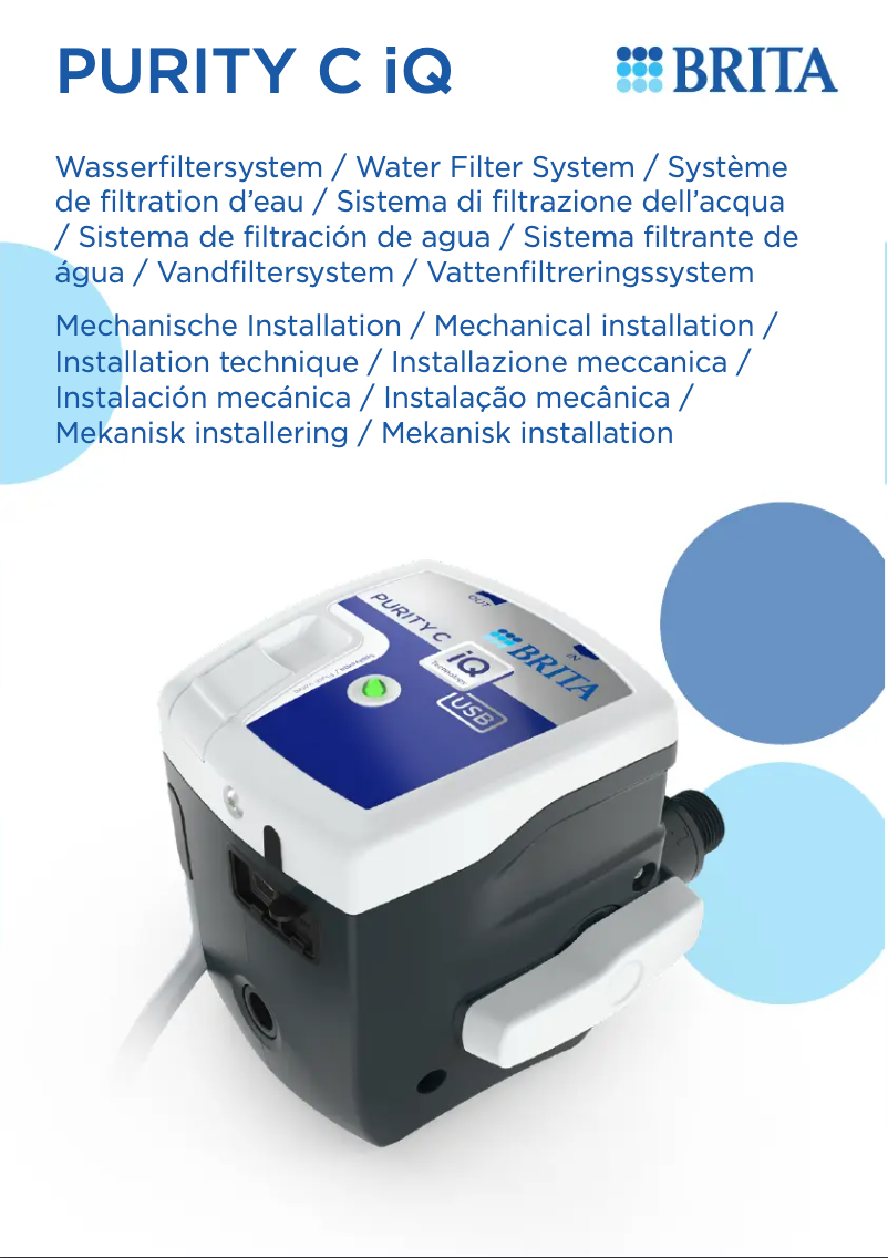 Page n°1 - Manuel utilisateur BRITA PURITY C iQ