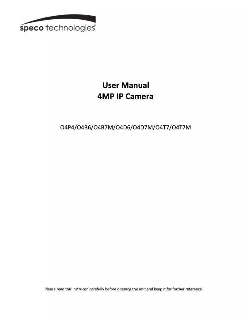 Image de la première page du manuel de l'appareil O4B6