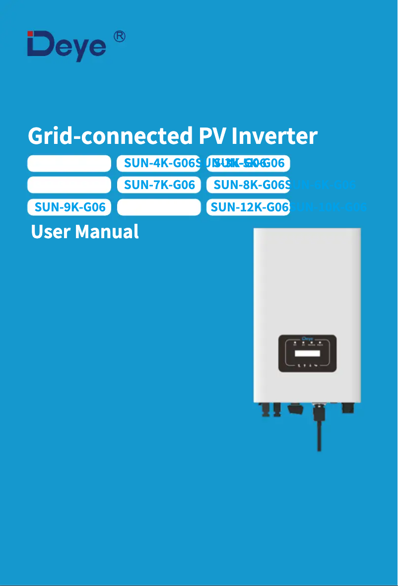 Page 1 de la notice Manuel utilisateur Deye SUN-8K-G06P3-EU-AM2