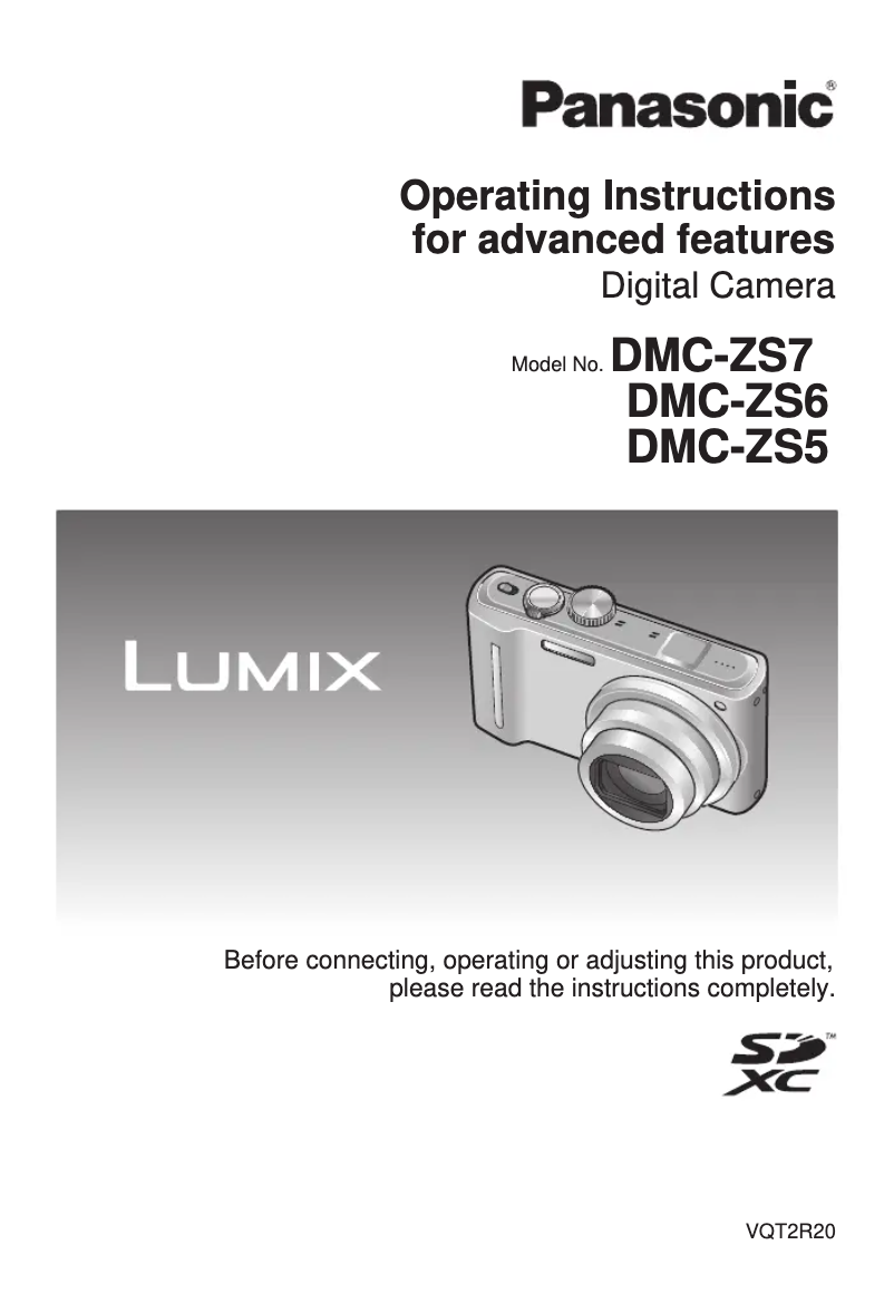 Page 1 de la notice Manuel utilisateur Panasonic Lumix DMC-ZS7K