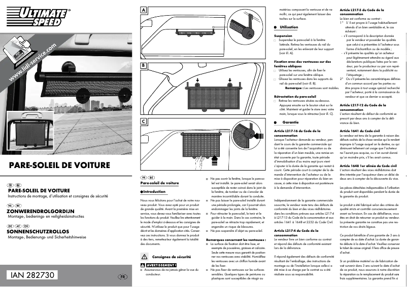 Page 1 de la notice Manuel utilisateur Ultimate Speed HG00548A