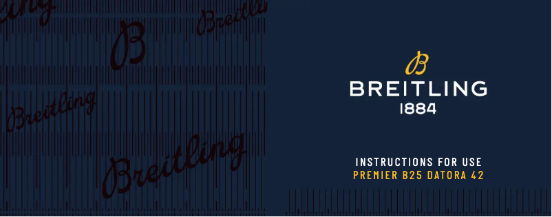Page n°1 - Manuel utilisateur Breitling Premier B25 Datora 42