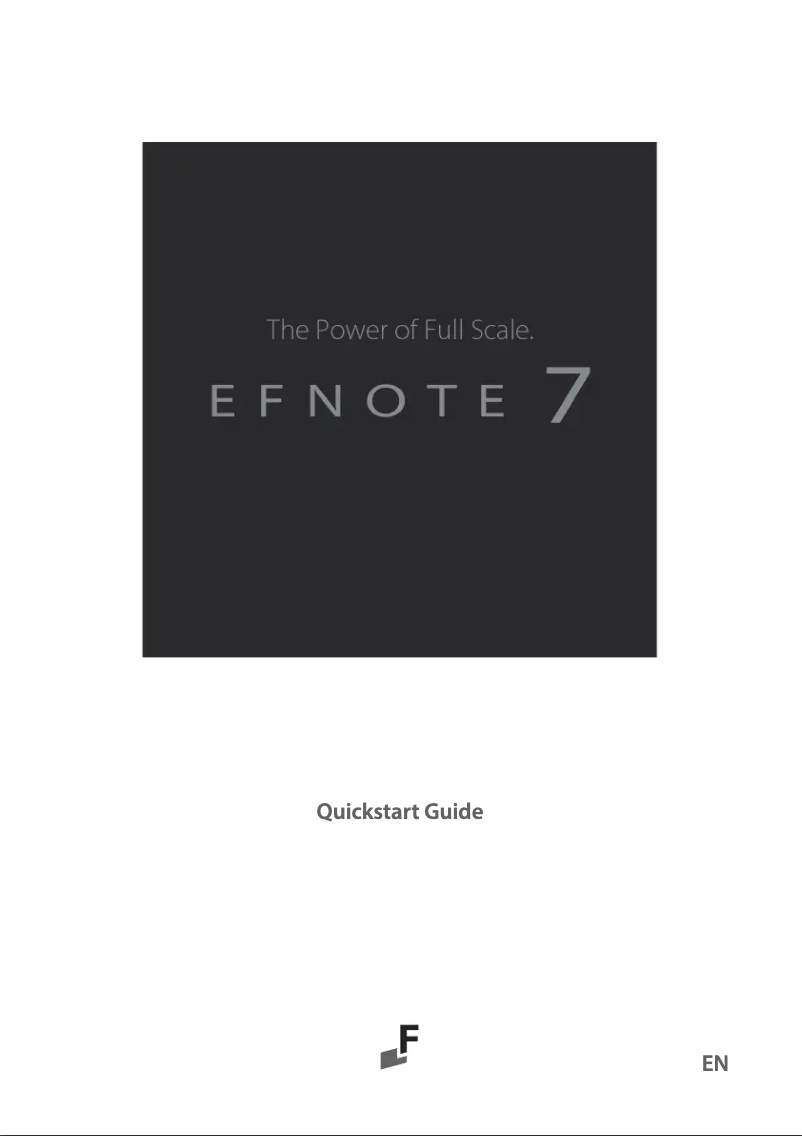 Page 1 de la notice Manuel utilisateur Efnote 7