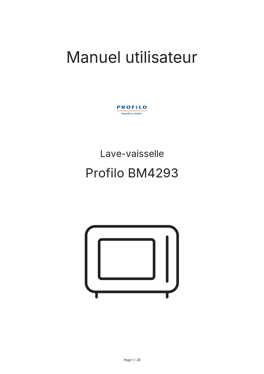 Image de la première page du manuel de l'appareil BM4293