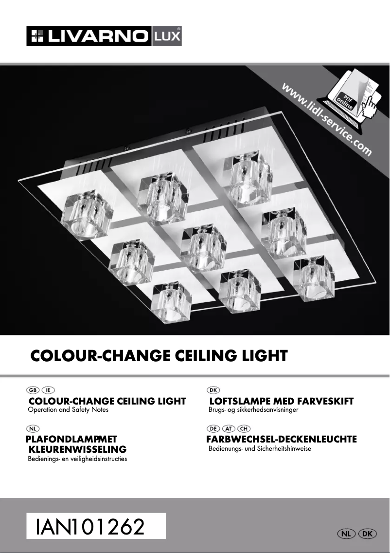 Page 1 de la notice Manuel utilisateur Livarno Lux IAN 101262