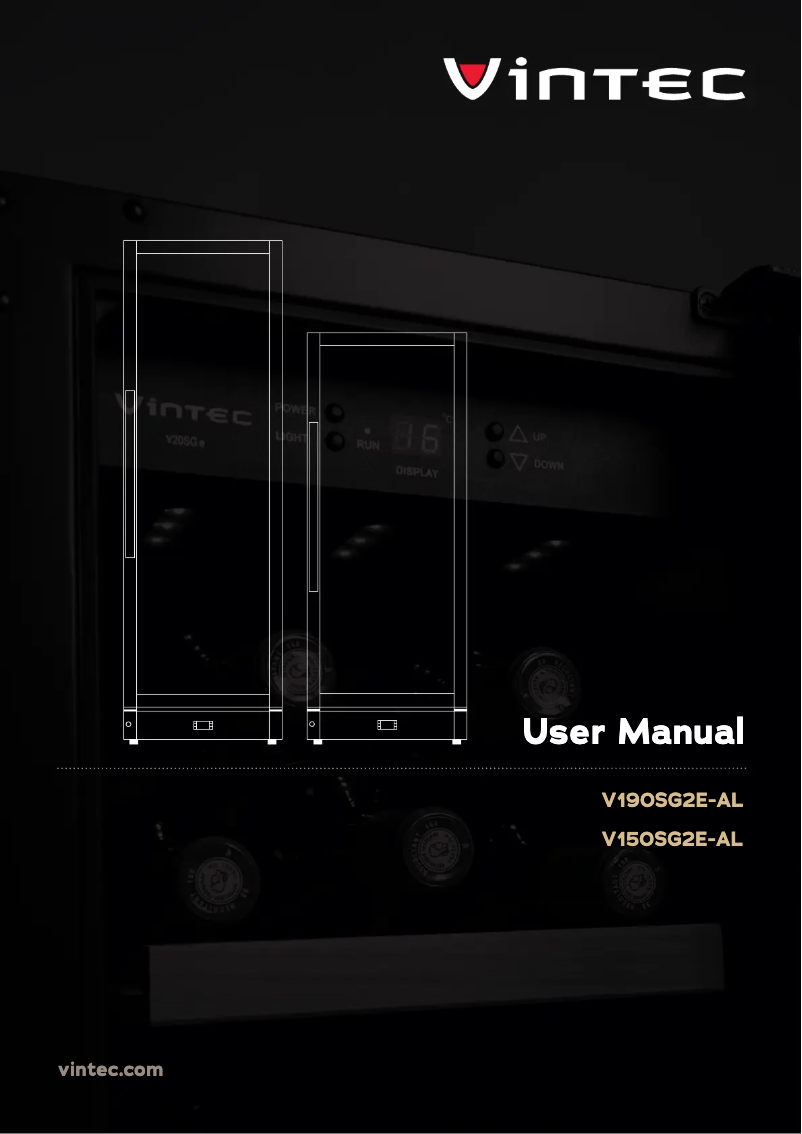 Page 1 de la notice Manuel utilisateur Vintec V190SG2E-AL