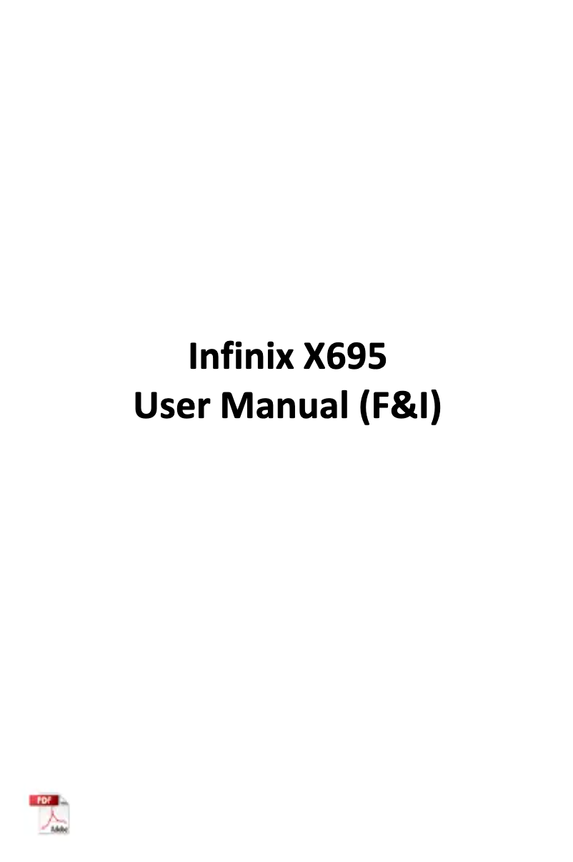 Page n°1 - Manuel utilisateur Infinix X695