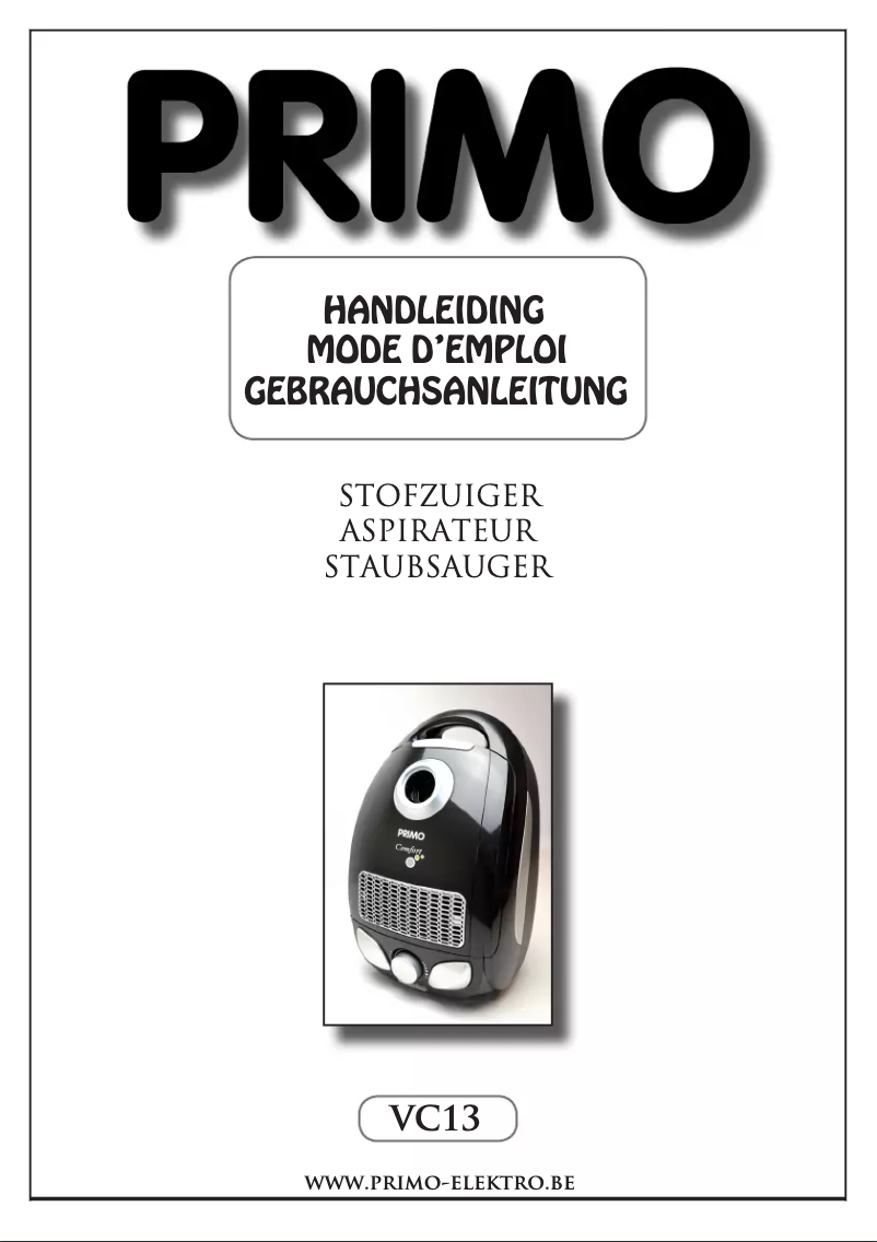 Page 1 de la notice Manuel utilisateur Primo VC 13