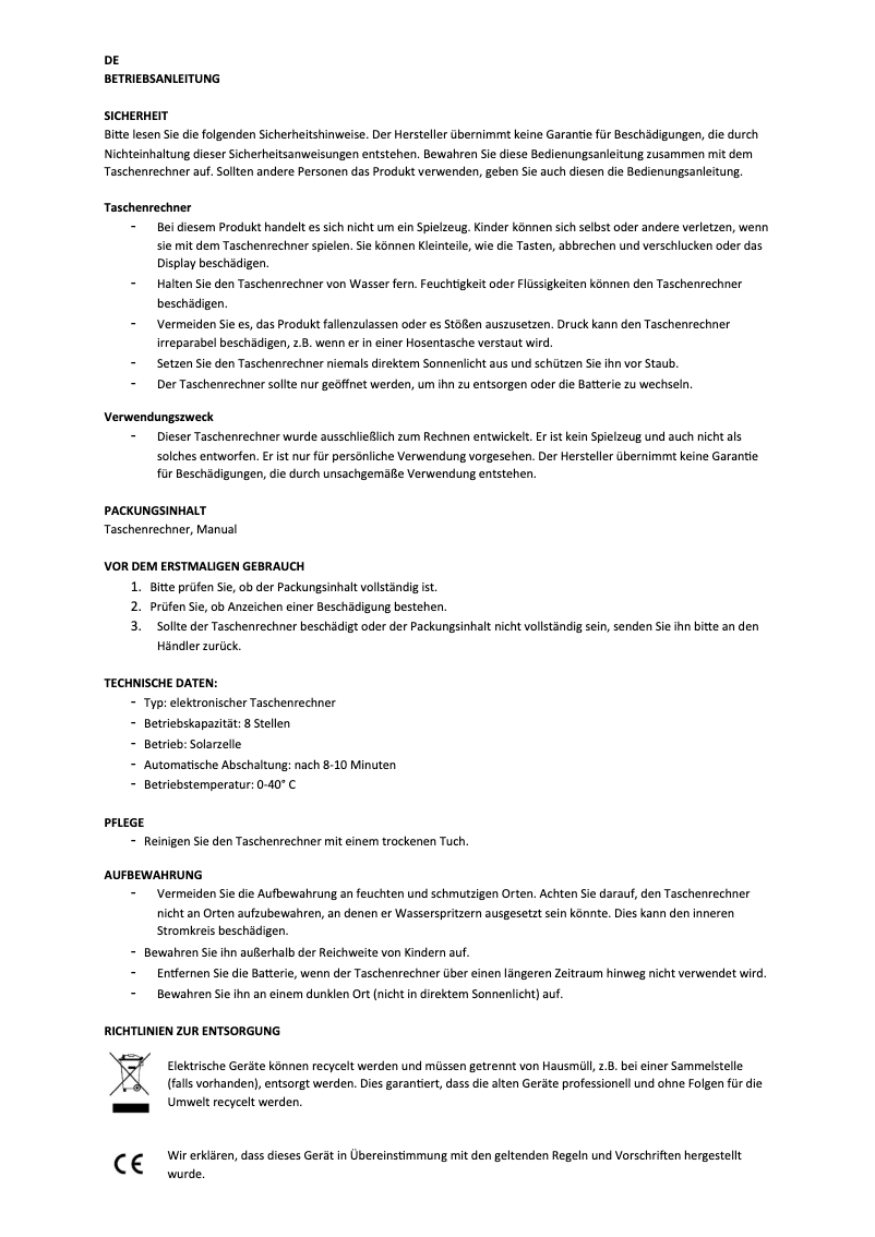 Page n°1 - Manuel utilisateur Genie 105 ECO