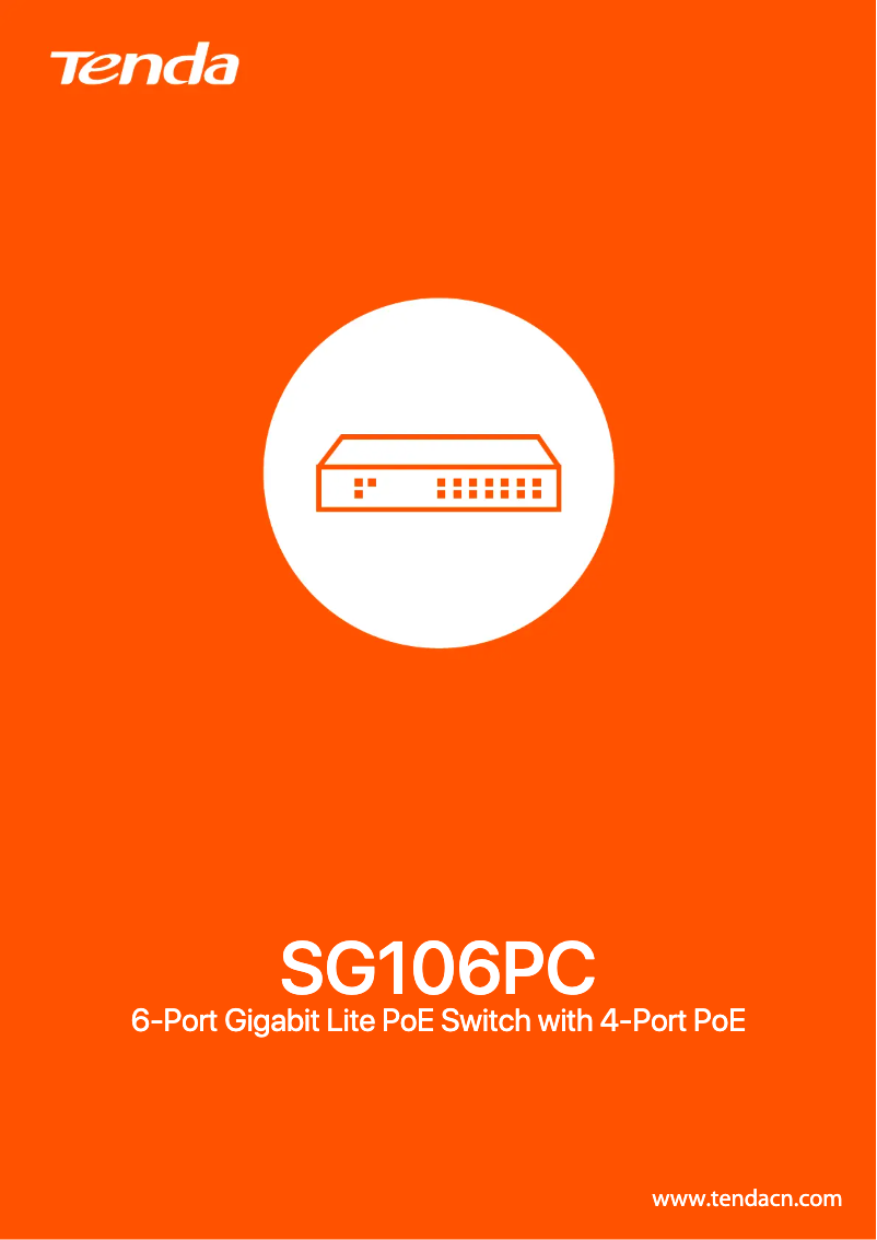 Page n°1 - Fiche technique Tenda SG106PC