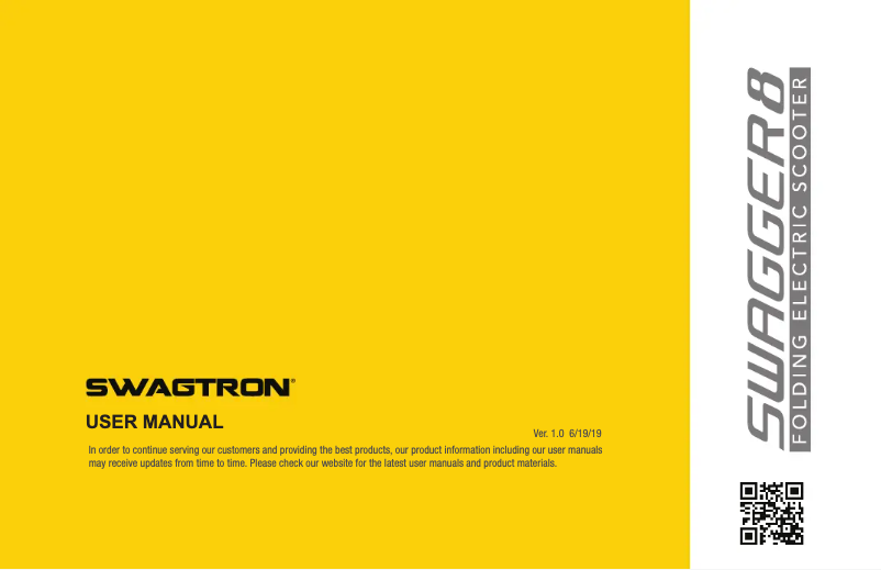 Page 1 de la notice Manuel utilisateur Swagtron Swagger 8