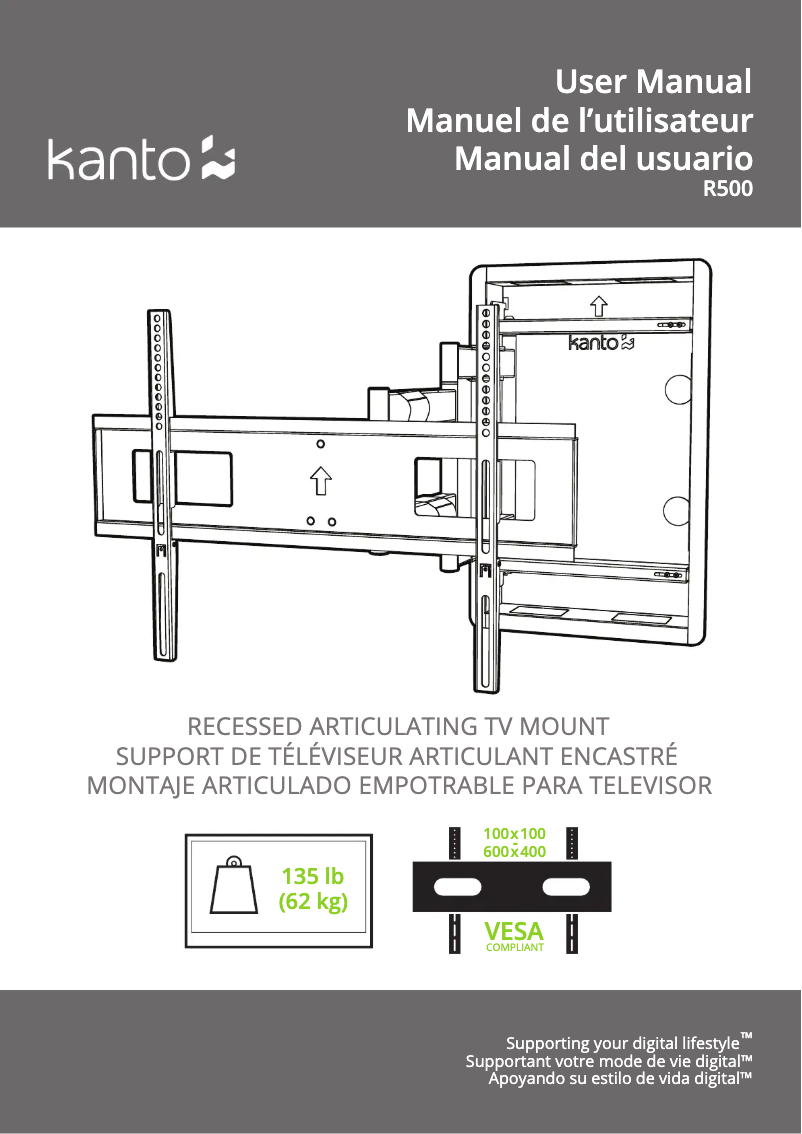Page 1 de la notice Manuel utilisateur Kanto R500