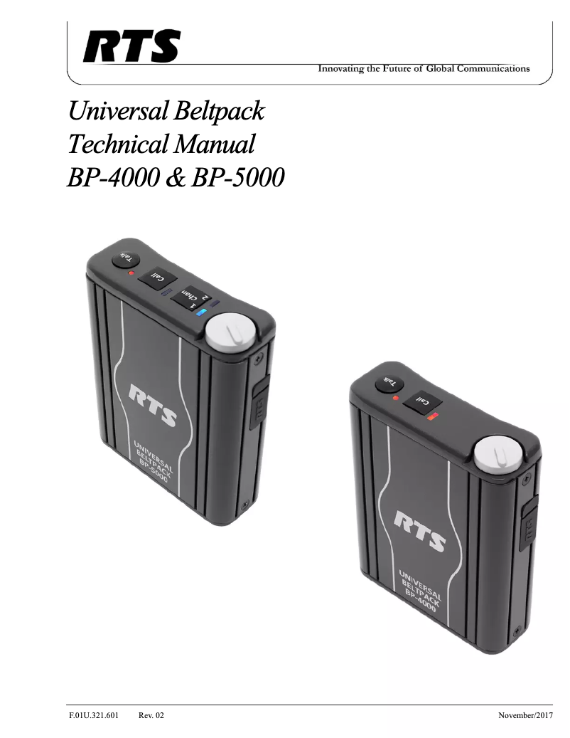 Page 1 de la notice Manuel utilisateur RTS BP-5000