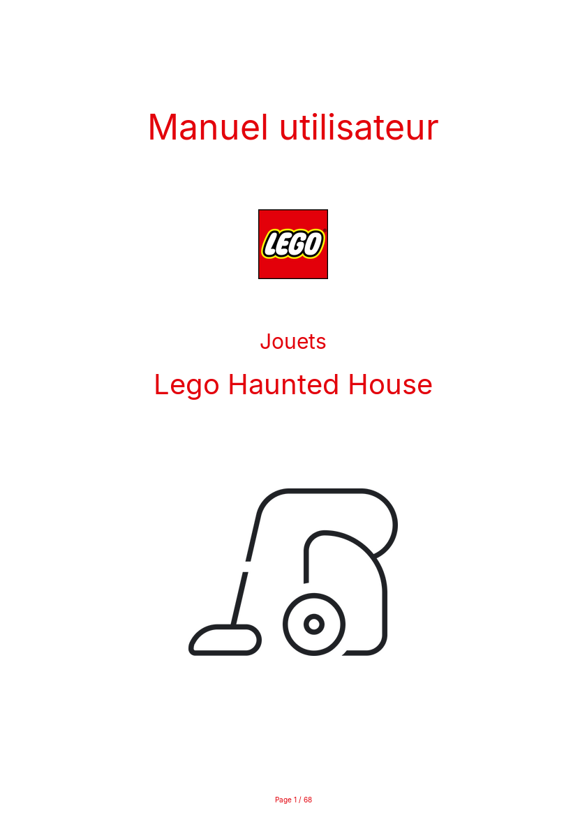 Page n°1 - Manuel utilisateur Lego Haunted House