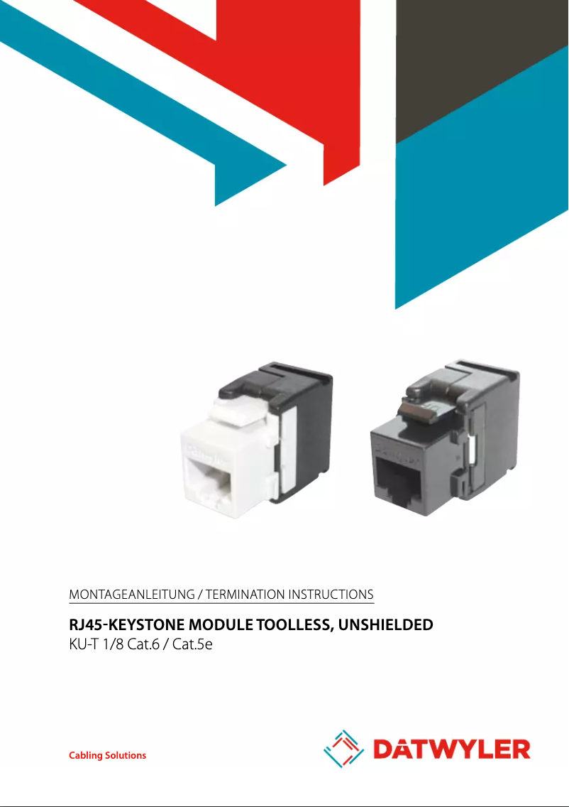 Page n°1 - Manuel utilisateur Dätwyler KU-T 1/8 Cat.5e