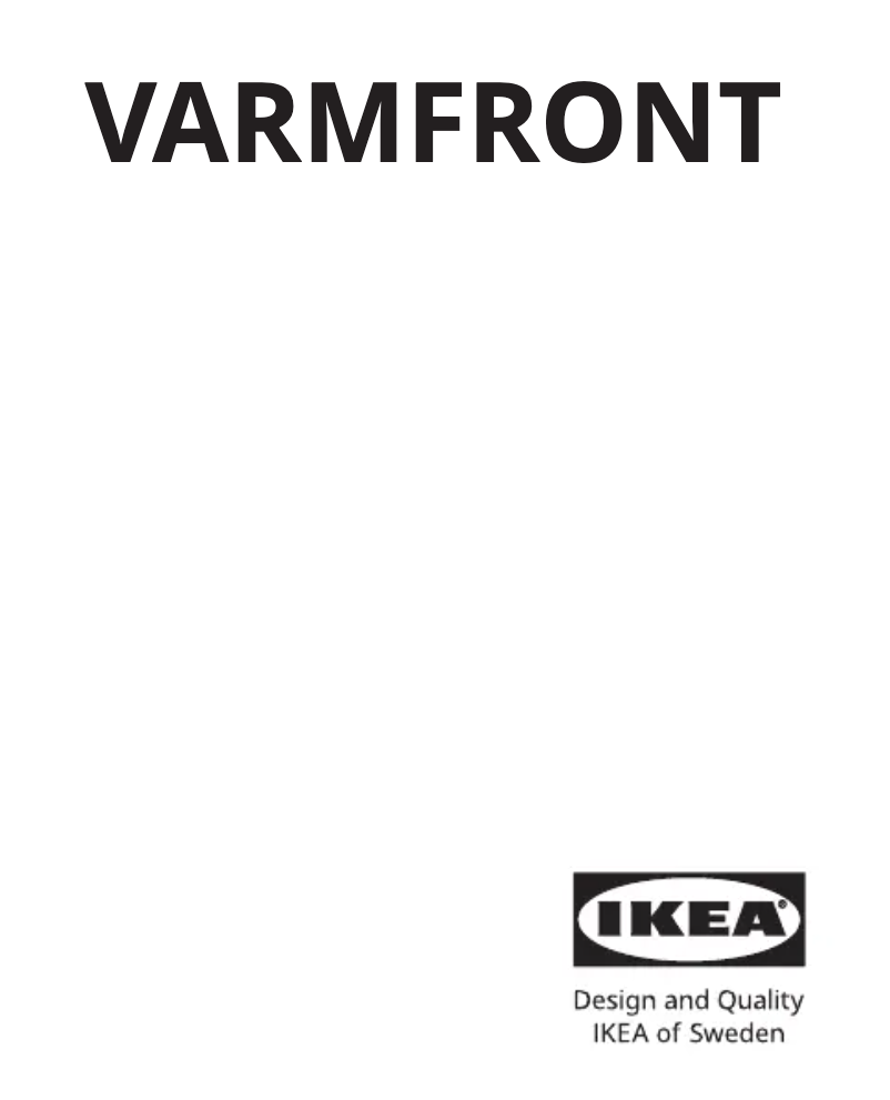 Page 1 de la notice Manuel utilisateur Ikea VARMFRONT 105.556.45