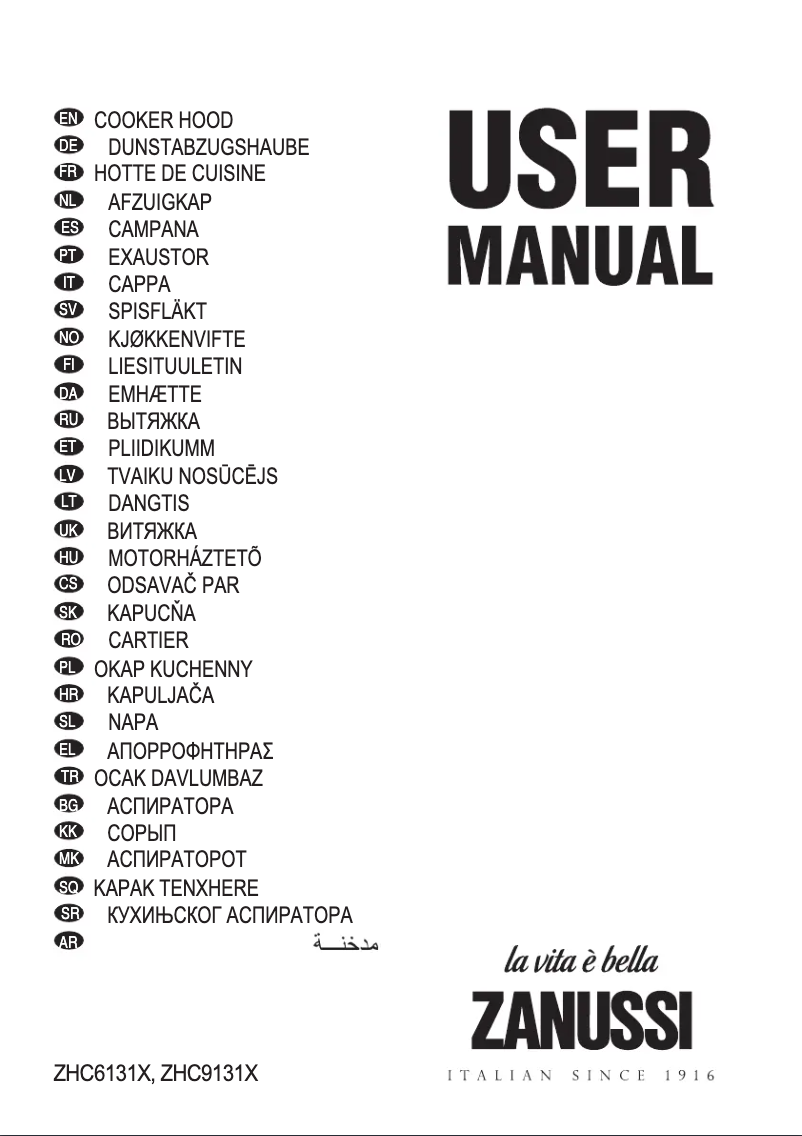 Page n°1 - Manuel utilisateur Zanussi ZHC9131X