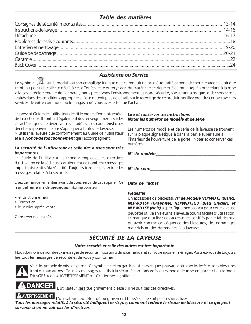 Image de la première page du manuel de l'appareil FTF2140FS