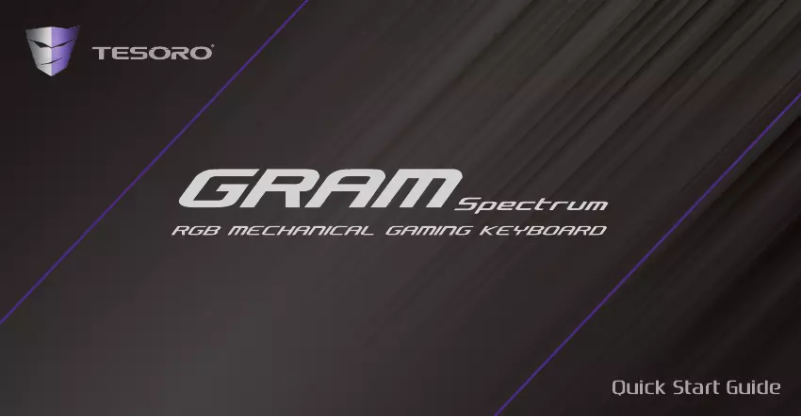Page n°1 - Manuel utilisateur Tesoro Gram Speqtrum