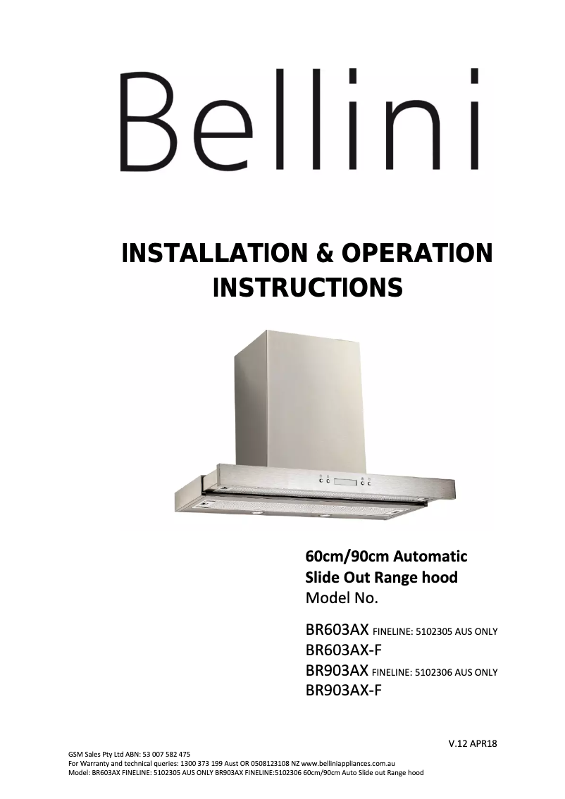 Image de la première page du manuel de l'appareil BR603AX-F