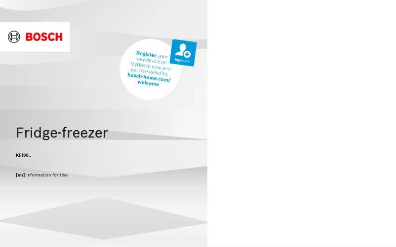 Imagen de la primera página del manual del dispositivo KFI96AXEAA