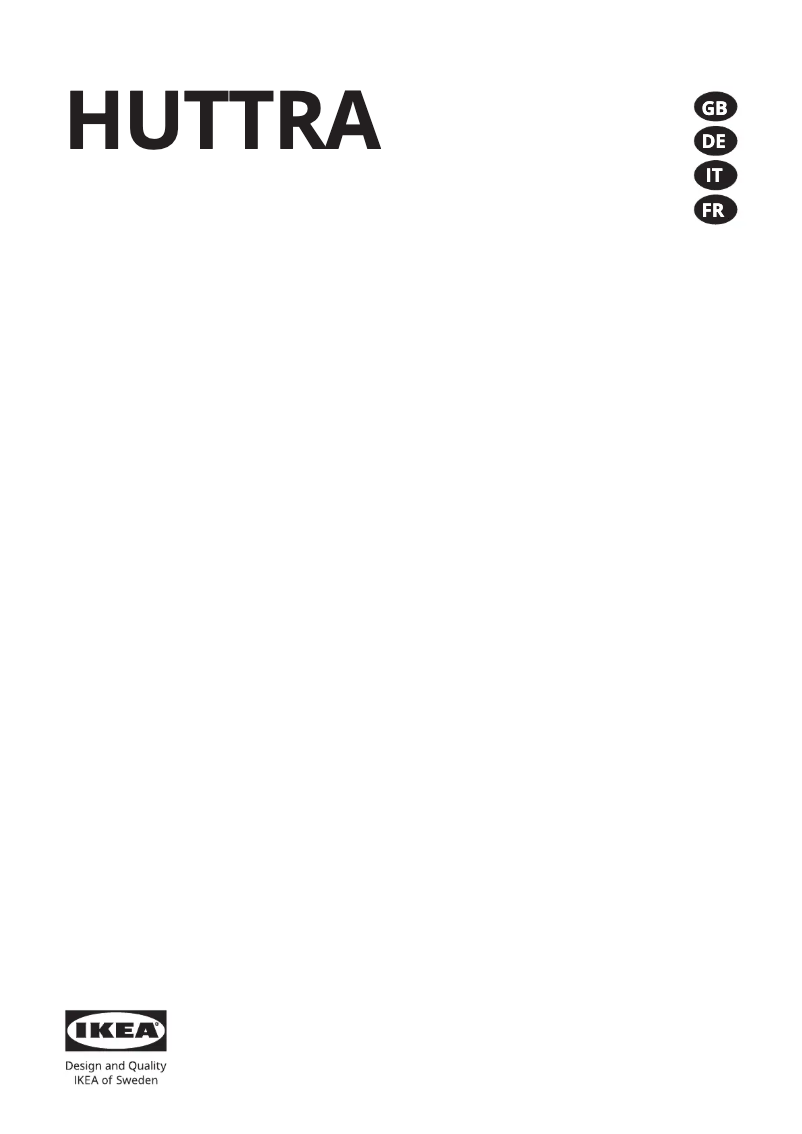 Page 1 de la notice Manuel utilisateur Ikea HUTTRA 104.999.18