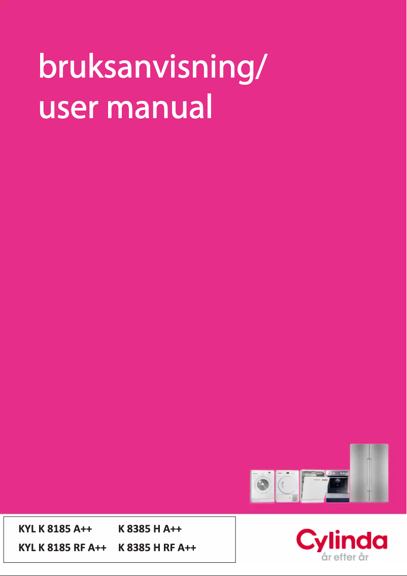 Page 1 of the manual User Manual Cylinda K 8385